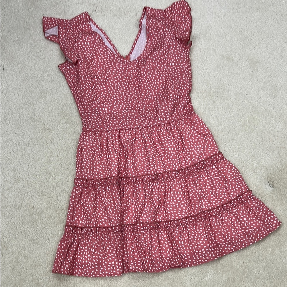 Charming Pink Polka Dot Kids Dress